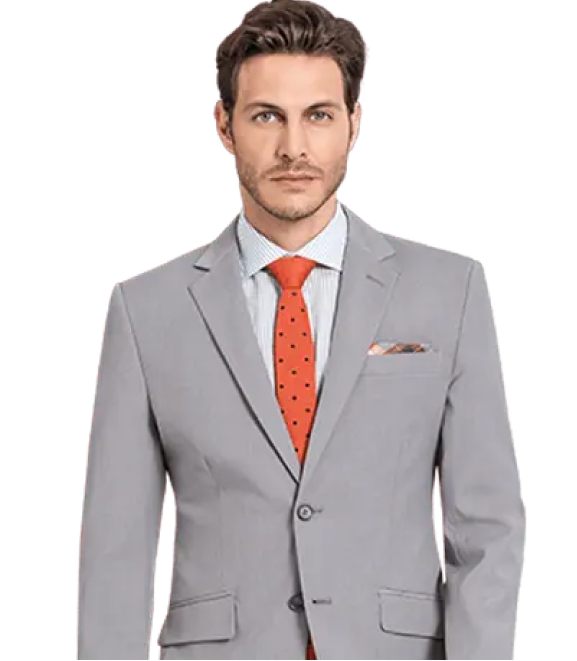 Grey Wool Blends Suit